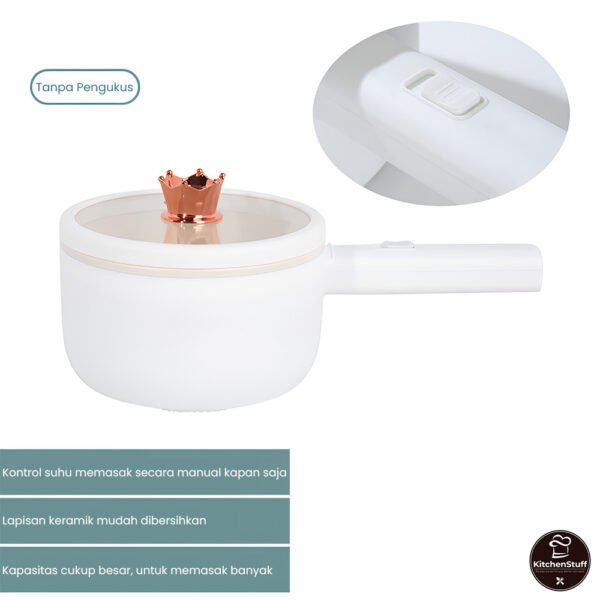 Panci Listrik Serbaguna 2L 20Cm Dengan Gagang Panjang | KITCHEN STUFF