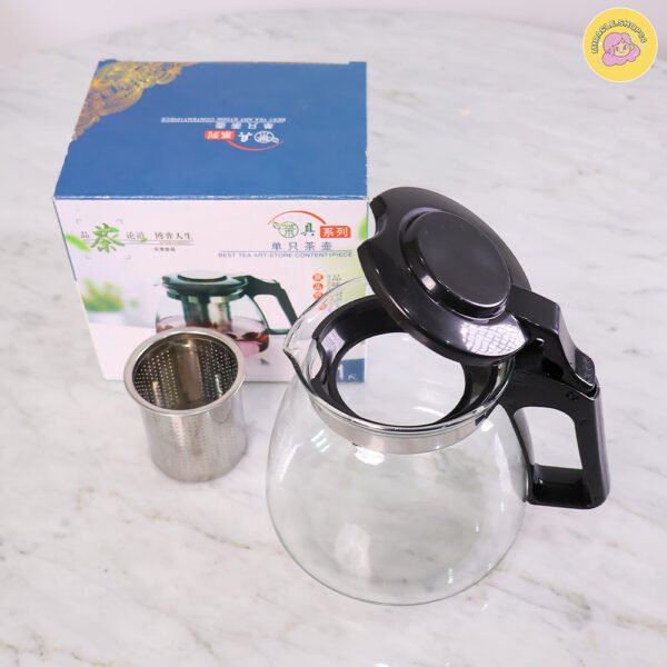 Teko 900ML Tempat Teh Kopi Transparan Dengan Saringan | KITCHEN STUFF