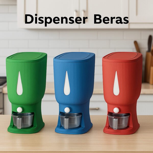 DISPENSER BERAS Modern POLOS ood grade tempat penyimpanan makanan anti hama 10KG 12KG Murah Aman