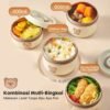 Bilikot - Kotak Makan Siang Bento Portabel Lunch Box Stainless Anti Tumpah Tempat Penyimpanan Makanan