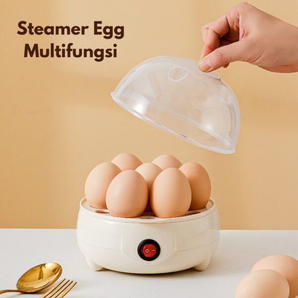 7 BUTIR Steamer Egg Cooker Boiler Alat Rebus Telur Listrik Elektrik 7 Butir Multifungsi Kukusan Anti-Kering