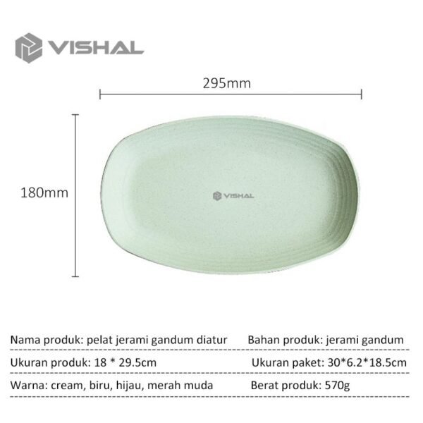 0664dd33a5b8428d43aa06d5e7e71ca8 Set Piring Bentuk Oval Kotak Mix Warna Isi 4 Pcs Lonjong Dinner Plate