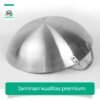 Wajan Stainless Tebal Kuali Premium  dengan Pegangan Stainless Steel Kuali Besar Katel Anti Lengket