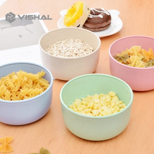 Mangkok Set 4pcs Wheat Straw/Mangkuk Makan Bowl Warna Warni Baby Bowl Wheat Bowl