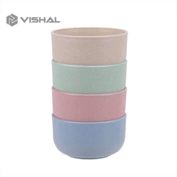 Mangkok Set 4pcs Wheat Straw/Mangkuk Makan Bowl Warna Warni Baby Bowl Wheat Bowl