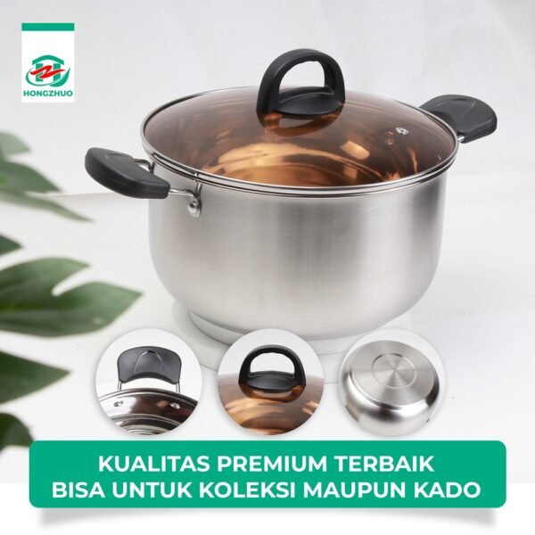 Panci Sup Kuah Soup Pot Panci Mpasi Full Stainless Steel 20/22/24/26