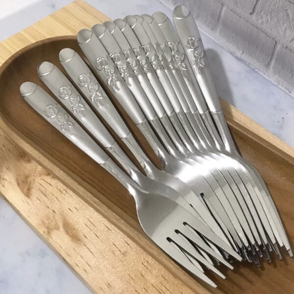 Garpu Makan Bunga Stainless Steel 12 Pcs