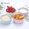 Mangkok Set 4pcs Wheat Straw/Mangkuk Makan Bowl Warna Warni Baby Bowl Wheat Bowl