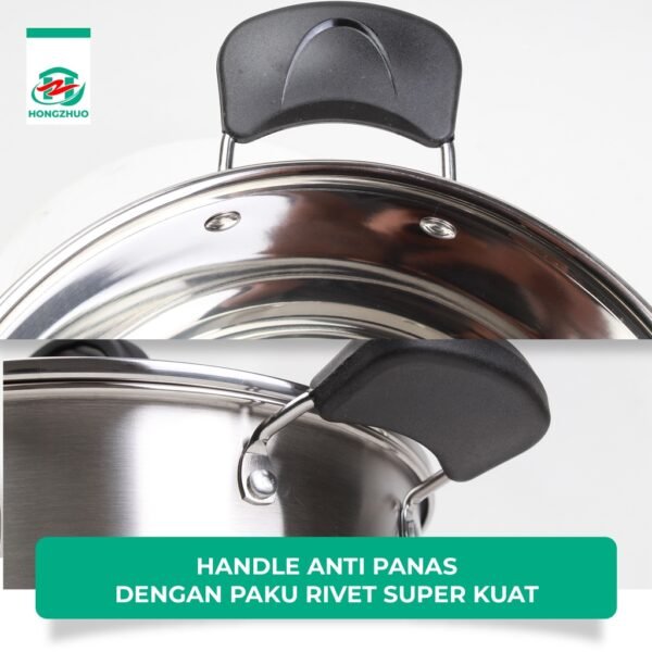 Panci Sup Kuah Soup Pot Panci Mpasi Full Stainless Steel 20/22/24/26