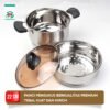 Panci Kukus Panci Mpasi Steam Pot 2 Tingkat Full Stainless Steel 22cm Tutup Kaca