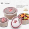 Kotak Pengawet 3 in 1  Kedap Udara Mangkuk Dengan Penutup Gandum Mangkuk Berkapasitas Besar VS