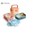Lunch Box PP Jerami Gandum With Karakter Kartun Kotak Bento BPA Free + Sendok