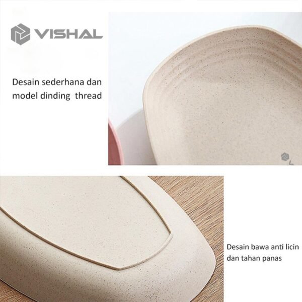 9f40d0d7b911e4bbc26561944475a10e Set Piring Bentuk Oval Kotak Mix Warna Isi 4 Pcs Lonjong Dinner Plate