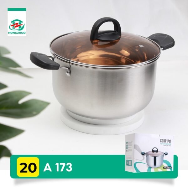 Panci Sup Kuah Soup Pot Panci Mpasi Full Stainless Steel 20/22/24/26