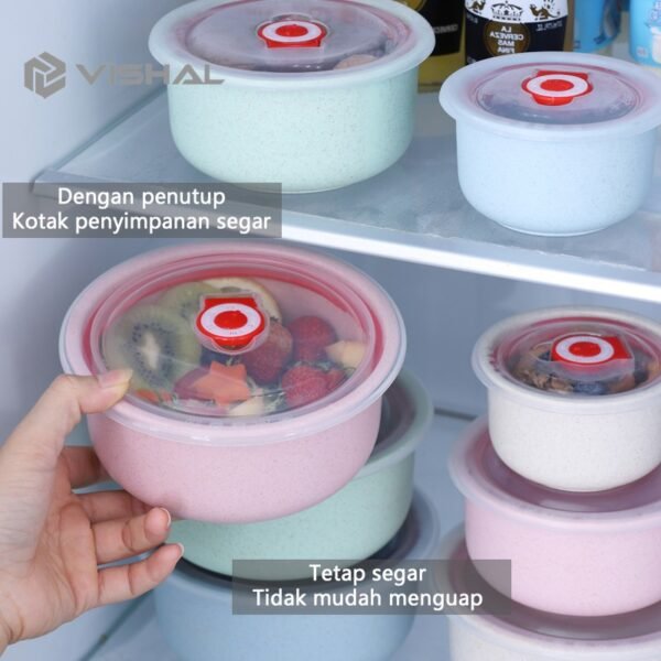 Kotak Pengawet 3 in 1  Kedap Udara Mangkuk Dengan Penutup Gandum Mangkuk Berkapasitas Besar VS