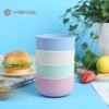 Mangkok Set 4pcs Wheat Straw/Mangkuk Makan Bowl Warna Warni Baby Bowl Wheat Bowl