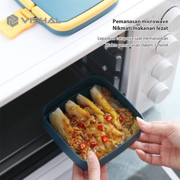 Tempat 2 Layer  Makan Lunch Box Polos Lucu Elegan Tempat Bekel Makanan BPA FREE VS-65