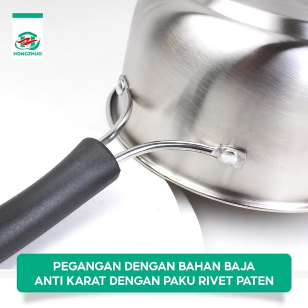Panci Kuah Panci Mpasi Anti Lengket Stainless Dengan Gagang 18/20CM