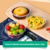 Mangkok Plastik Kotak Makan Pudding Bulat Wadah Salad Food Container