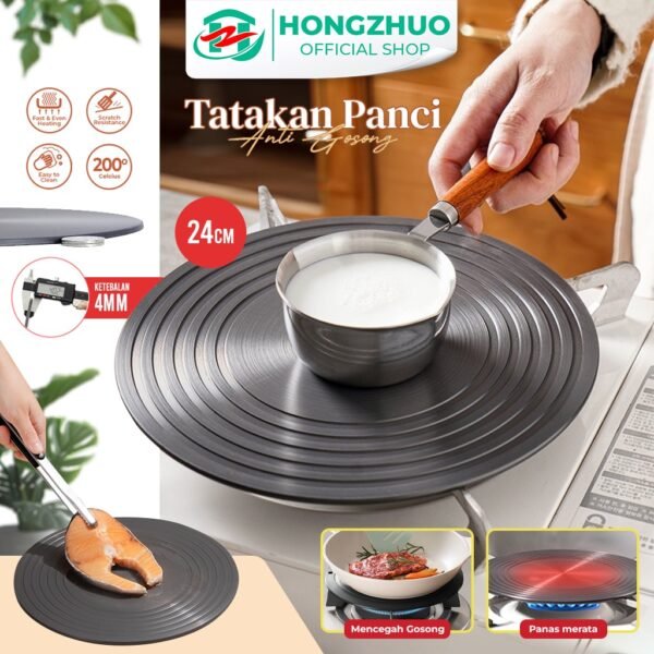 Tatakan Alas Panci 24cm Anti Panas Tanpa Gagang Anti Gosong/Tatakan Kompor Untuk Semua Jenis Panci
