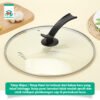 Tutup Wajan Penggorengan / Tutup Panci Bahan Kaca dan Tebal Ukuran 32cm