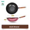 Wajan Penggorengan Anti Lengket Batu Medis Ukuran 32 CM Diamond Wok Pan TKIS