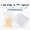 10PCS Plastik Vacum | Vacuum | Vakum Bag Sealer Makanan Tipe Polos / Embos Emboss Embossed Murah Satuan