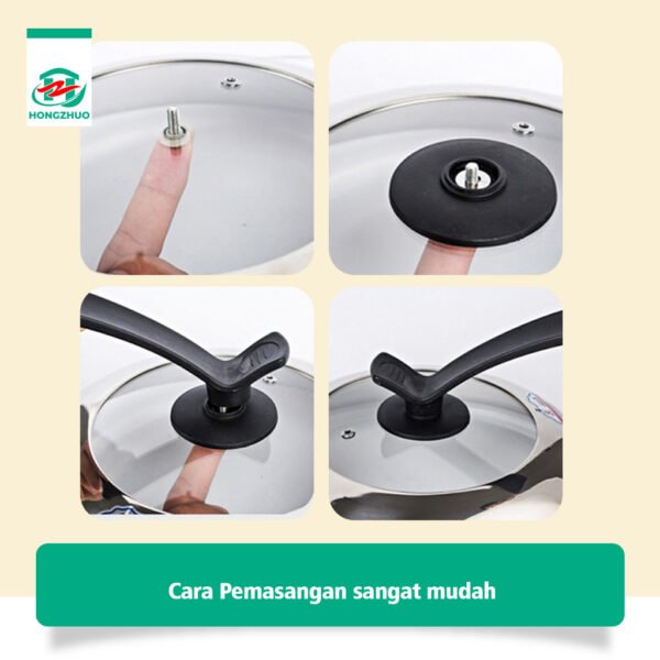 Tutup Wajan Penggorengan / Tutup Panci Bahan Kaca dan Tebal Ukuran 32cm