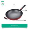 Wajan Penggorengan Anti Lengket Batu Medis Ukuran 32 CM Diamond Wok Pan TKIS