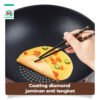 id-11134207-7qul9-lgf0h62bxz305c Wajan Penggorengan Anti Lengket Batu Medis Ukuran 32 CM Diamond Wok Pan High Quality