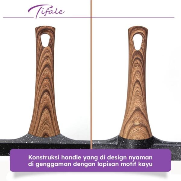 Grillpan 28 CM Black Granit Grill Pan Peralatan Masak Dapur Anit Lengket Panci Mpasi