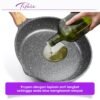 Frypan 28 CM Black Granit Fry Pan Peralatan Masak Dapur Anit Lengket Panci Mpasi