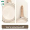 3in1 Organic Creamly Cookware Marble Coated Anti lengket Handle Bakelite Silicone Anti Leleh Avocado Pan Panci Mpasi
