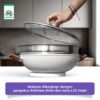 [2IN1] Wokpan + Glass Lid Panci Kukus 32 CM White Dandang Steamer Anti Lengket