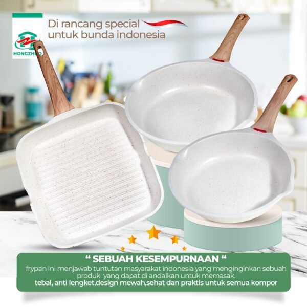 id-11134207-7r98t-ln8pbck2ivms1c Granit Putih Anti lengket Peralatan Masak Dapur Untuk Semua Kompor Panci Wajan Penggorengan Grillpan Panci Mpasi