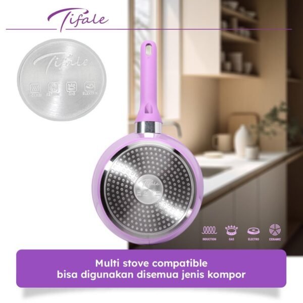 Pan 20CM Lavender Panci Granit Marble Anit Lengket Panci Mpasi