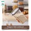 Toples Kotak Snack Kedap Udara Penyimpanan Bening Cereal Kontainer Makanan Food Storage Jar Container