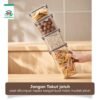 Toples Kotak Snack Kedap Udara Penyimpanan Bening Cereal Kontainer Makanan Food Storage Jar Container