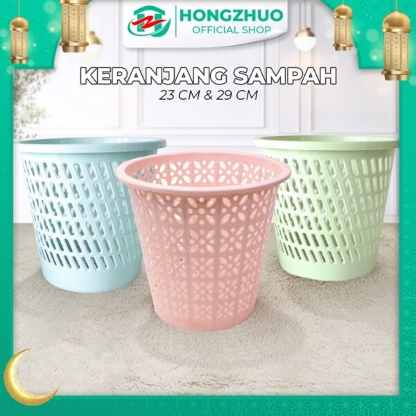 Keranjang Sampah Plastik Bulat Warna / Tempat Sampah Kecil Tebal