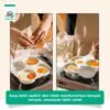Tamago Wajan Penggorengan 4IN1 Telur Pancake Omlet Pan Breakfast Anti Lengket