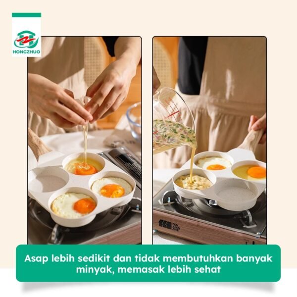 Tamago Wajan Penggorengan 4IN1 Telur Pancake Omlet Pan Breakfast Anti Lengket