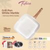 Grillpan 28 CM White Granit Grill Pan Peralatan Masak Dapur Anit Lengket Panci Mpasi