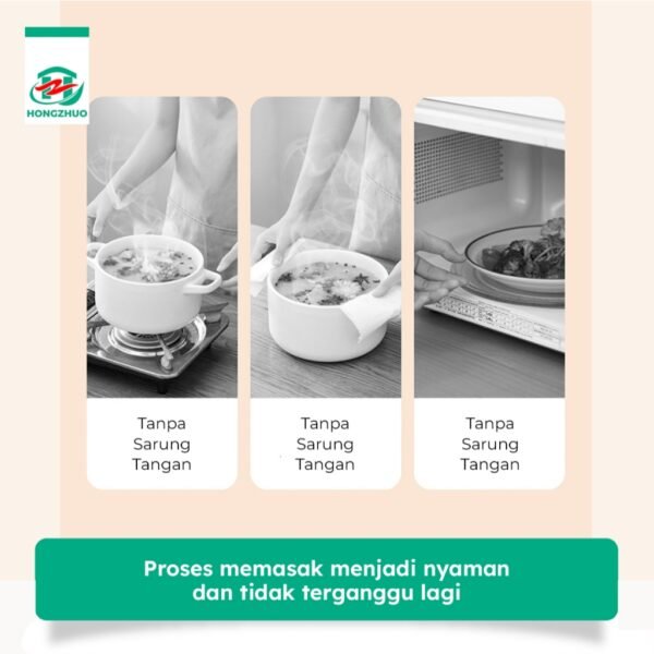 id-11134207-7r98v-luoisug5ni935e Sarung Tangan Silikon Anti Panas Cocok Untuk Oven / Microwave Anti Selip Silikon Tahan Lama Tahan Panas 86°F (300°C)