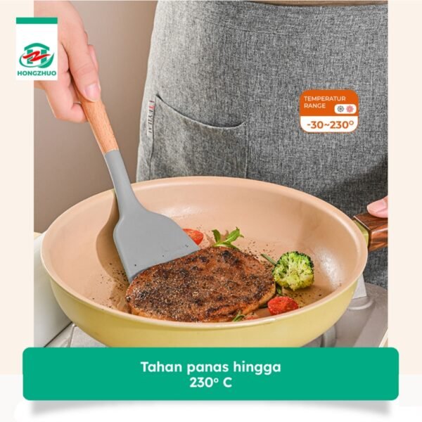 Sutil  Spatula Silikon Tahan Panas Anti Panas Anti Lengket 4 Warna High Quality
