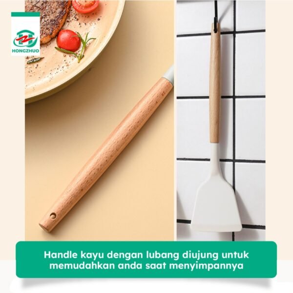 Sutil  Spatula Silikon Tahan Panas Anti Panas Anti Lengket 4 Warna High Quality