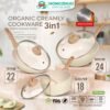 3in1 Organic Creamly Cookware Marble Coated Anti lengket Handle Bakelite Silicone Anti Leleh Avocado Pan Panci Mpasi