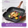 Grillpan 28 CM Black Granit Grill Pan Peralatan Masak Dapur Anit Lengket Panci Mpasi
