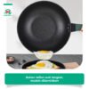 id-11134207-7r98y-lroc4b2hhcg6e0 3IN1 Emerald Green Wajan Batu Medis dengan Steamer 32 CM Anti Lengket Hijau Premium Panci Kukus Serba Guna 32cm Kitchenware