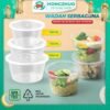 Mangkok Plastik Kotak Makan Pudding Bulat Wadah Salad Food Container