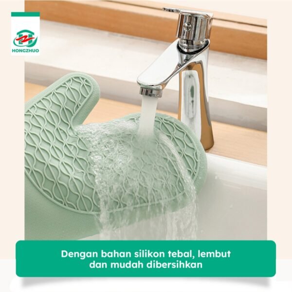 id-11134207-7r98y-luoisug5ni6442 Sarung Tangan Silikon Anti Panas Cocok Untuk Oven / Microwave Anti Selip Silikon Tahan Lama Tahan Panas 86°F (300°C)